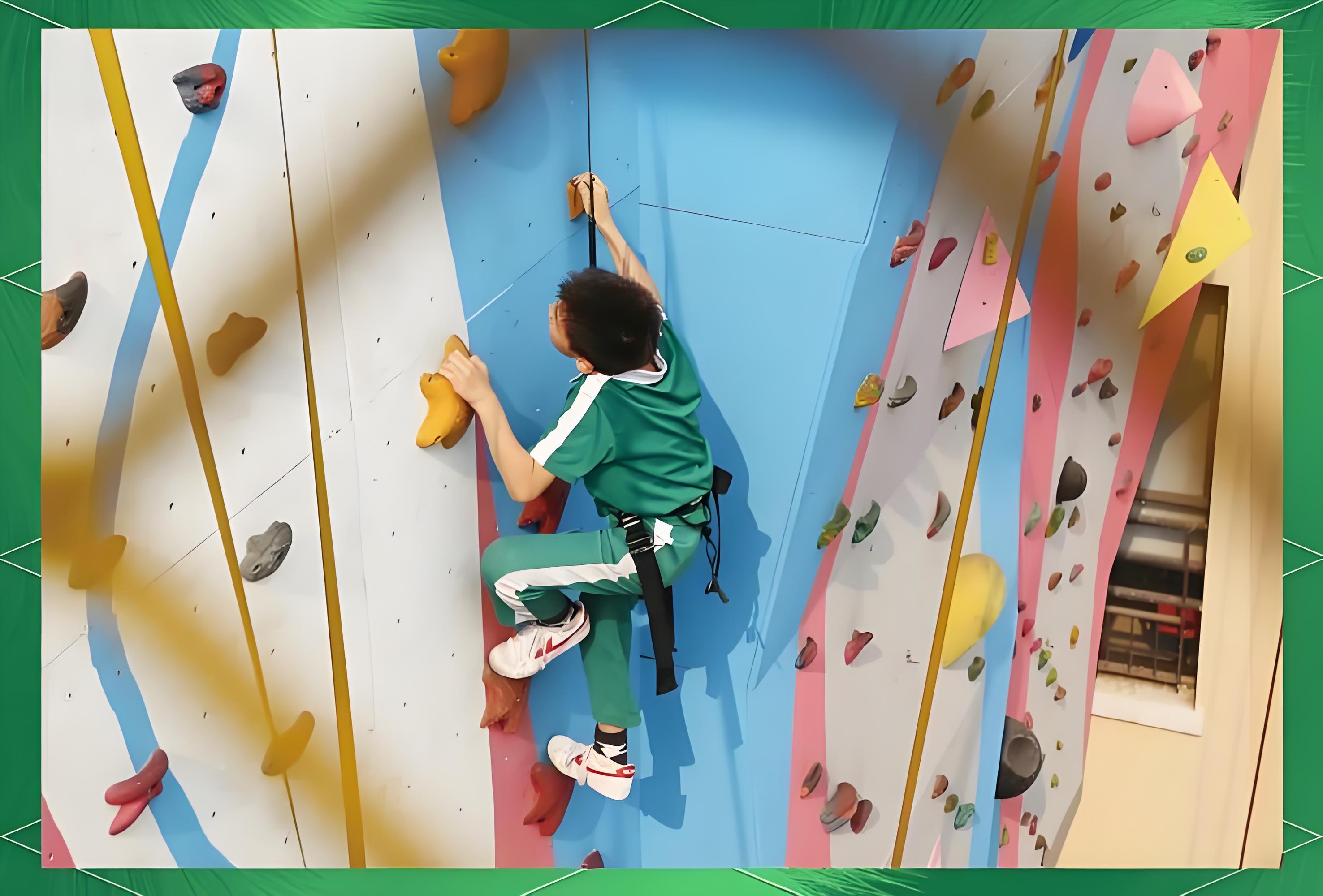 Indoor climbing wall on campus